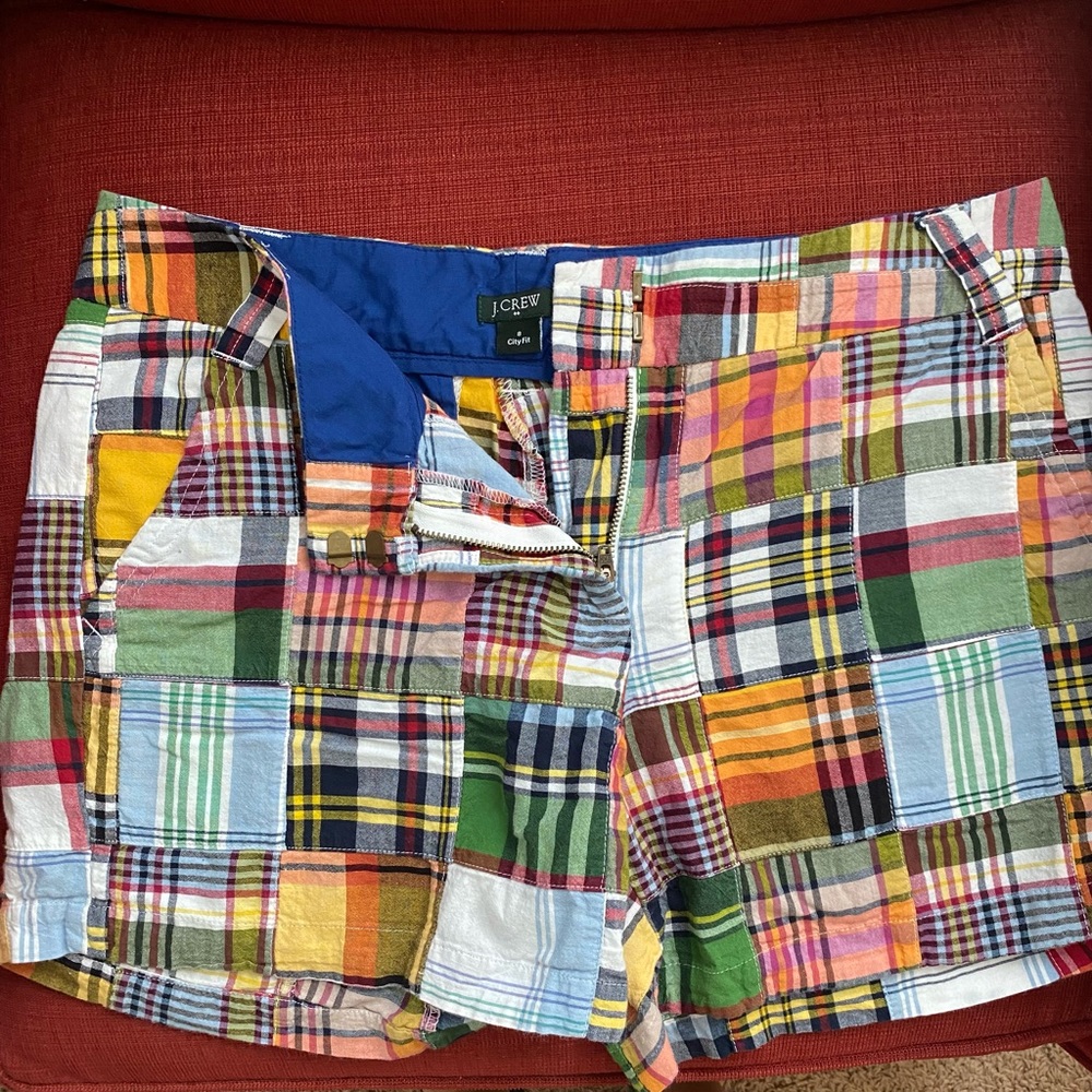 EUC JCrew Madras shorts